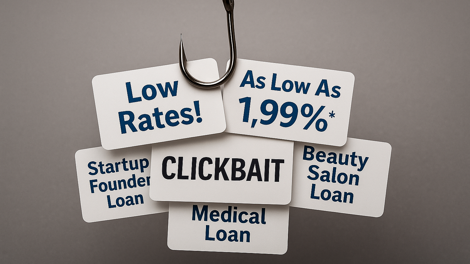 Clickbait on fake loan types