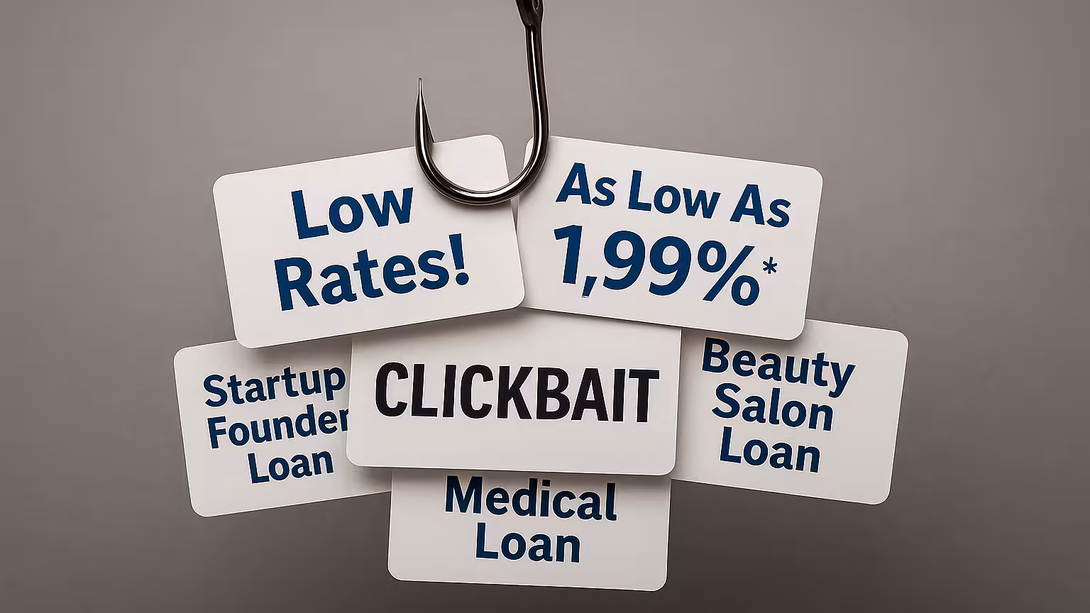 Clickbait on fake loan types